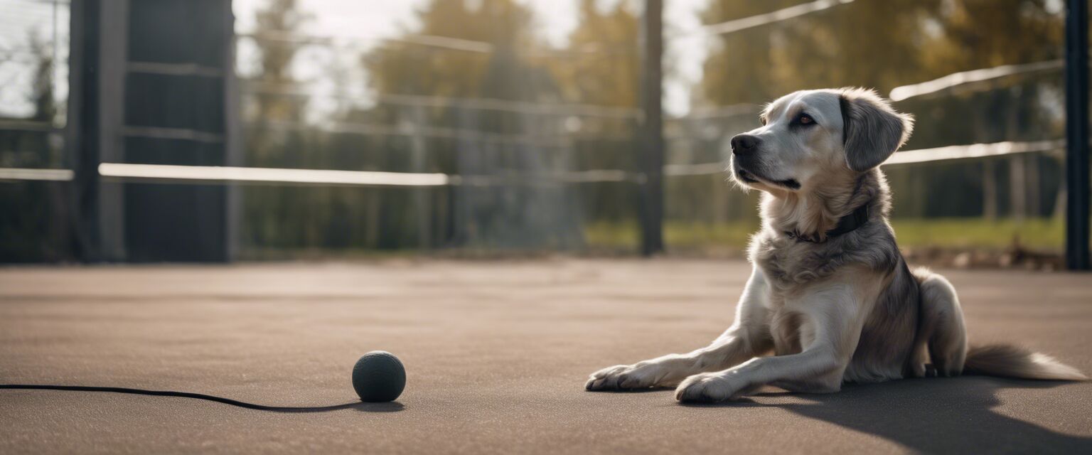 Dog training session