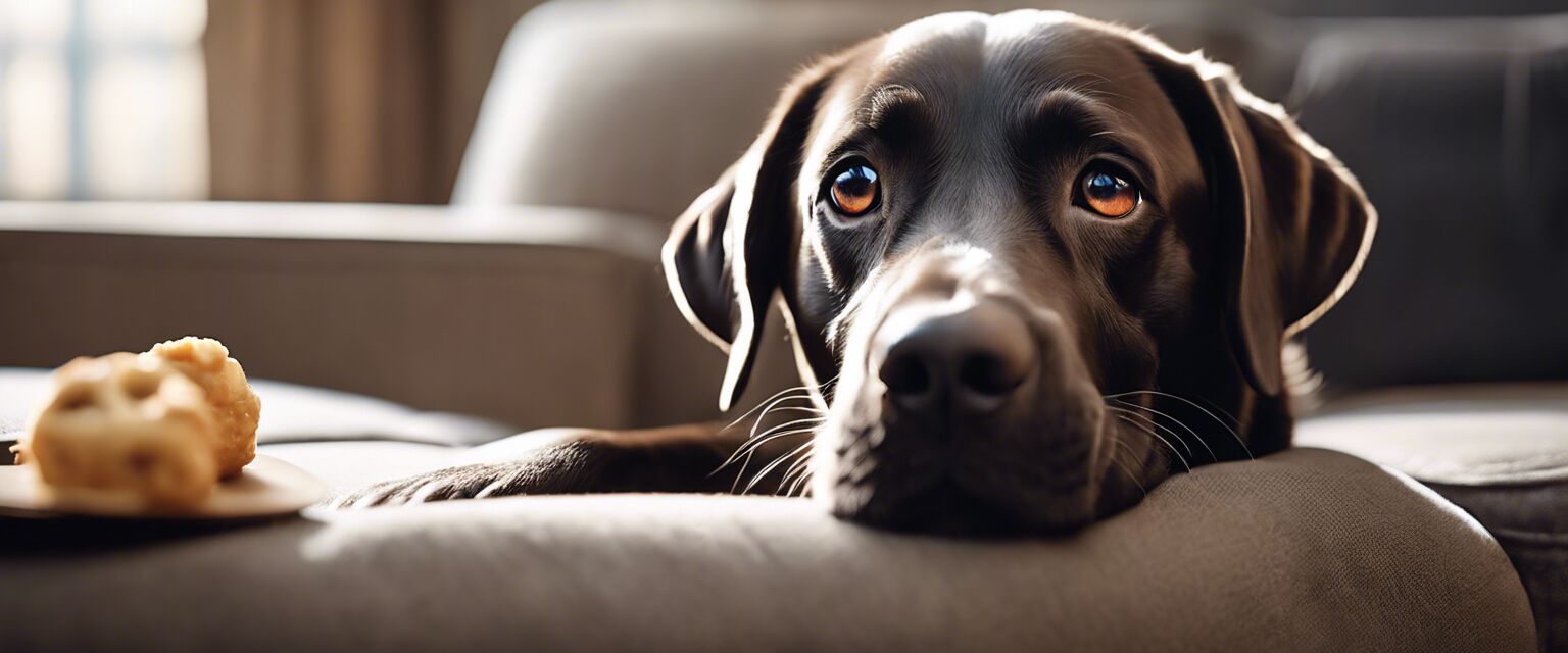 Dog with treat