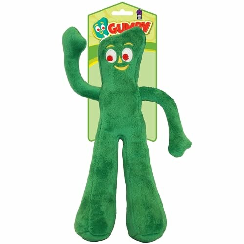 Green Gumby plush toy with packaging